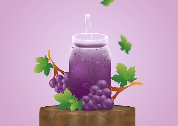 grape product banner template design