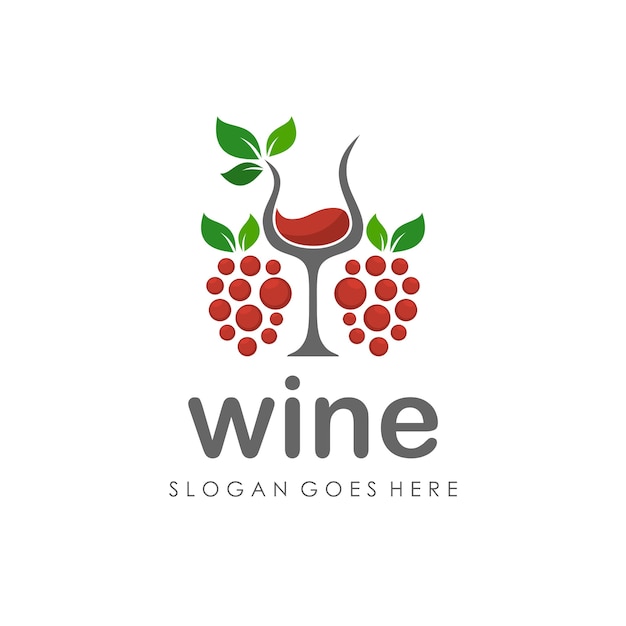 Grape and wine logo design