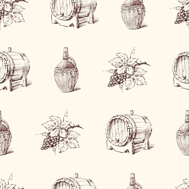 포도 와인 패턴
