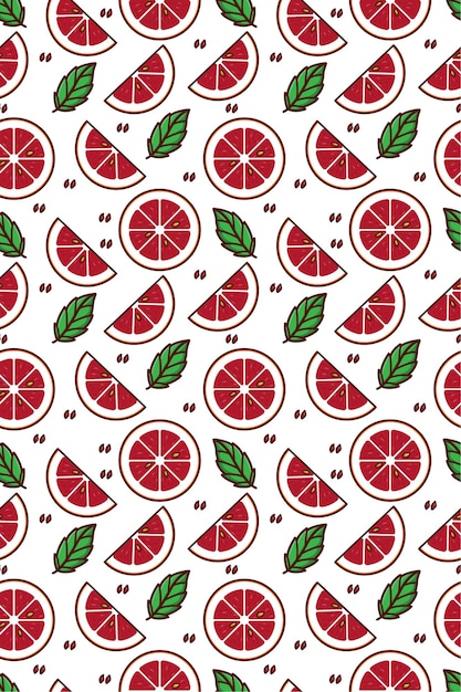 Vector grapefruit seamless pattern