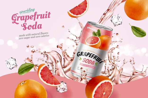 Grapefruit soda banner ad