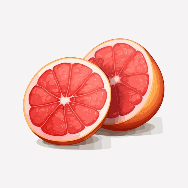 Grapefruit vector on white background