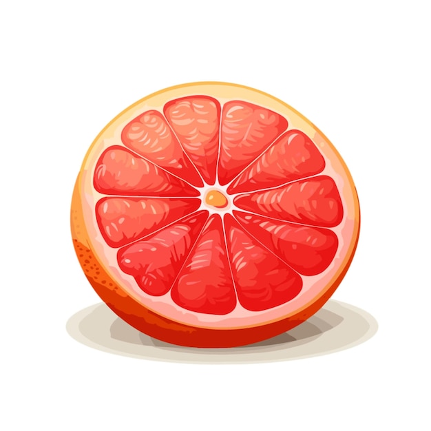 Vector grapefruit vector on white background