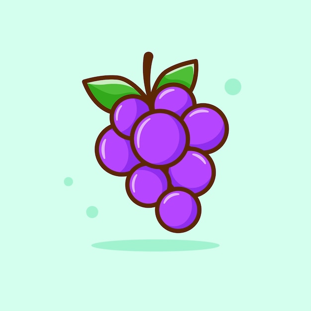 Grapes Cartoon Vector Illustration Good Used for Sticker Logo Icon Clipart Etc EPS 10 Vector
