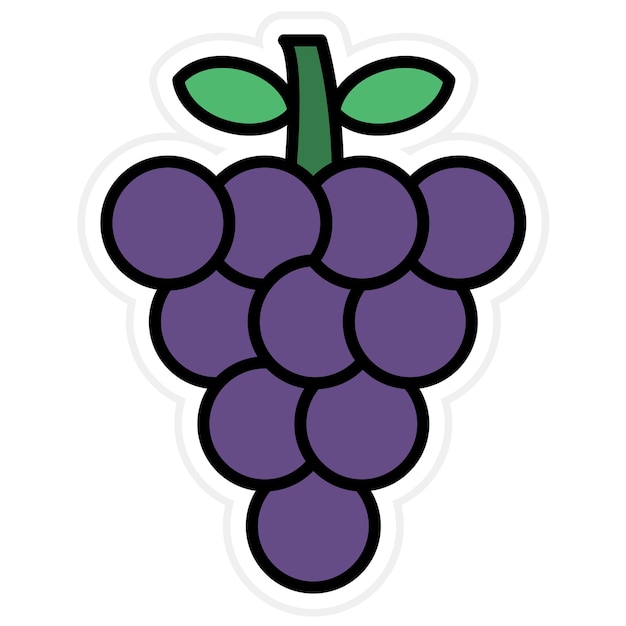 Vector grapes icon vector image can be used for autumn