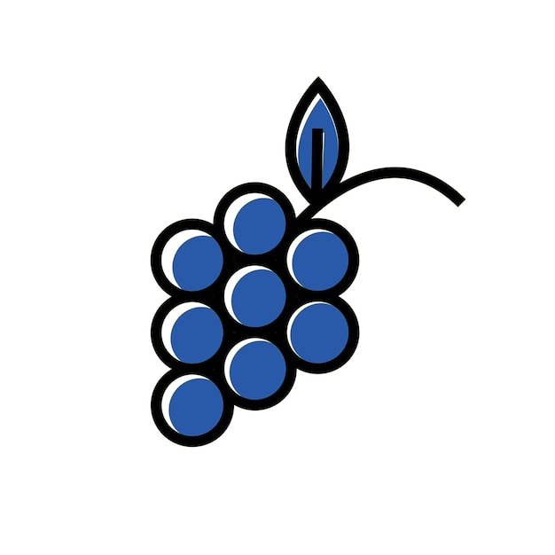 ブドウのロゴアイコンデザインテンプレートベクトル