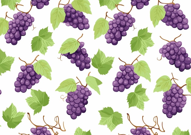 grapes seamless pattern background vector