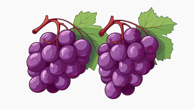 Vector grapes vector on a white background