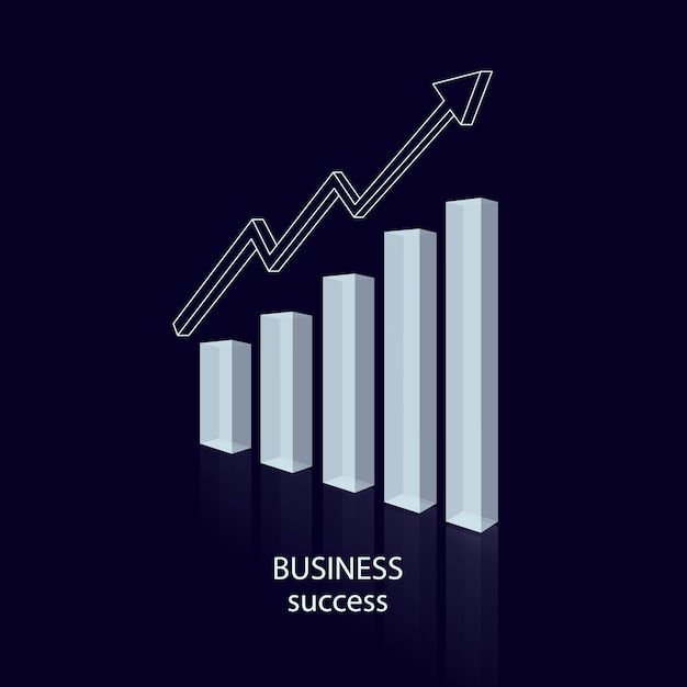 Vettore trasparenza del successo del grafico aziendale del grafico