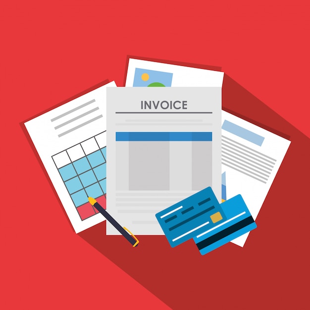 Vector graph chart finance related icons