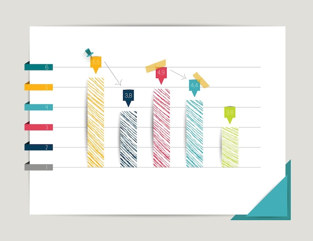 Vector graph, chart. infographic elements.