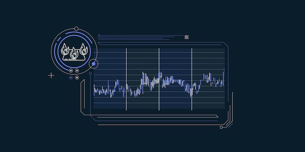 The graph concisely and simply reflects price changes in the natural gas market vector illustration