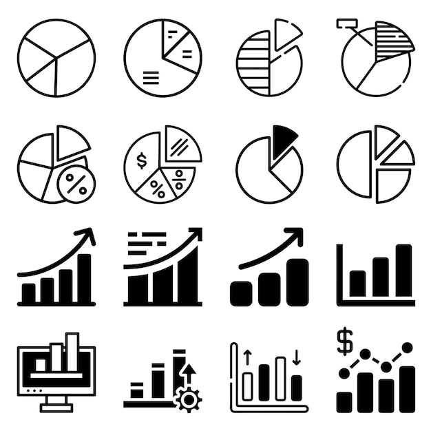 graph icon pack chart icon pack statistics chart icon pack graph and chart icon bar chart icon