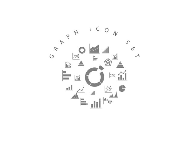 Graph icon set design