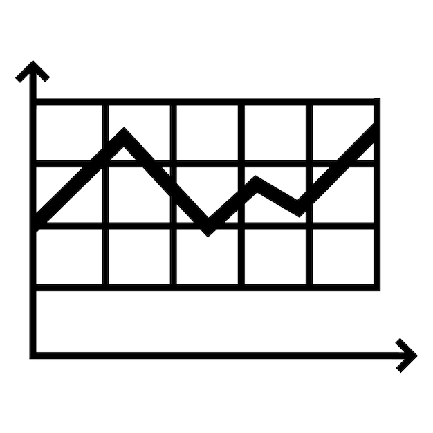 graph icon simple illustration of graph vector icon for web design isolated on white background