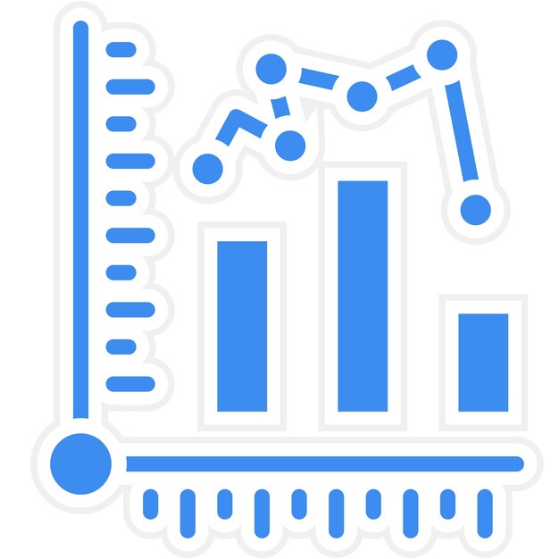 Vettore stilo dell'icona del grafico