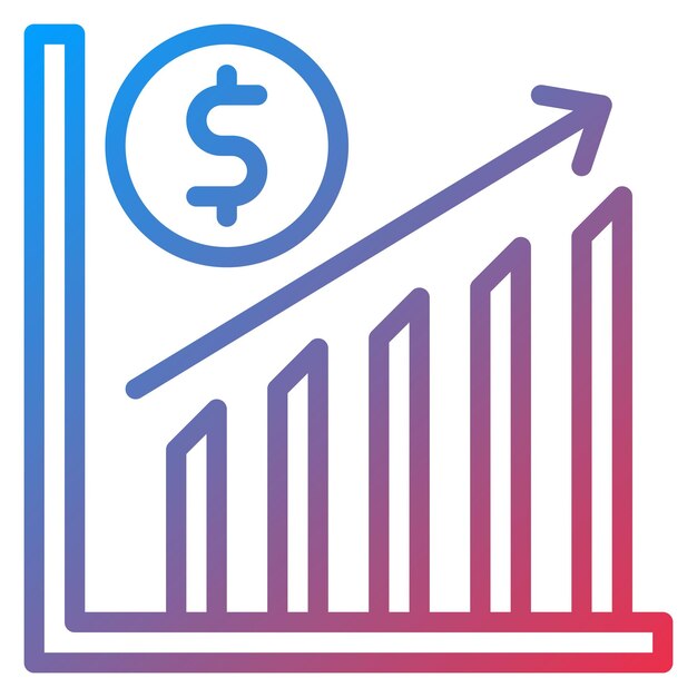 Vector graph icon vector image can be used for crisis mangement