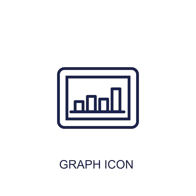Vector graph icon white background