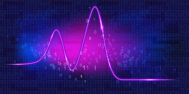 graph schedule tracking of processor status disk monitoring cpu indicator or ram on binary code background infographic data