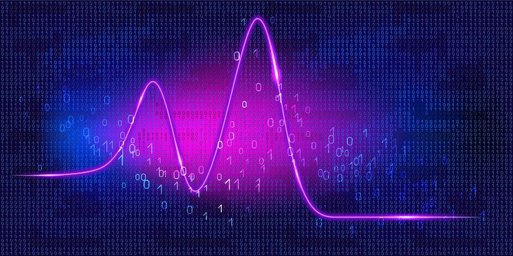 Vector graph schedule tracking of processor status disk monitoring cpu indicator or ram on binary code background infographic data