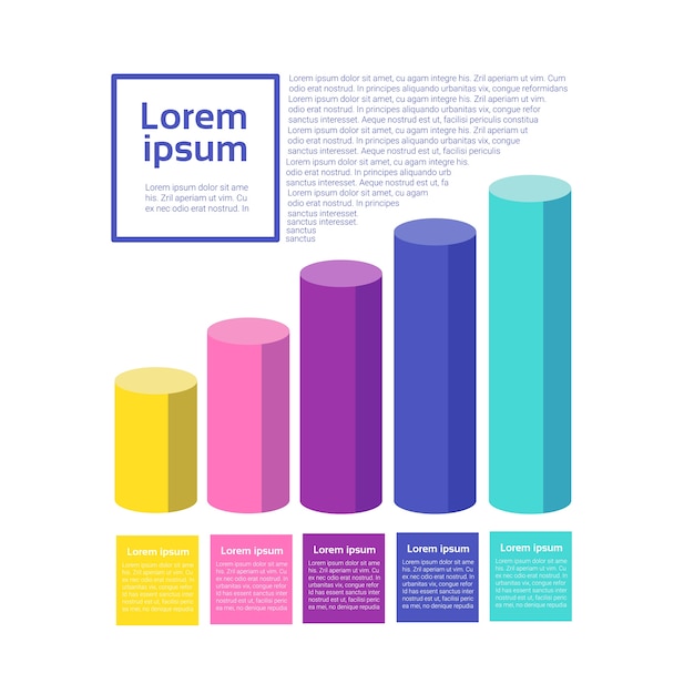 Icona di infografica barra finanza imposta insieme