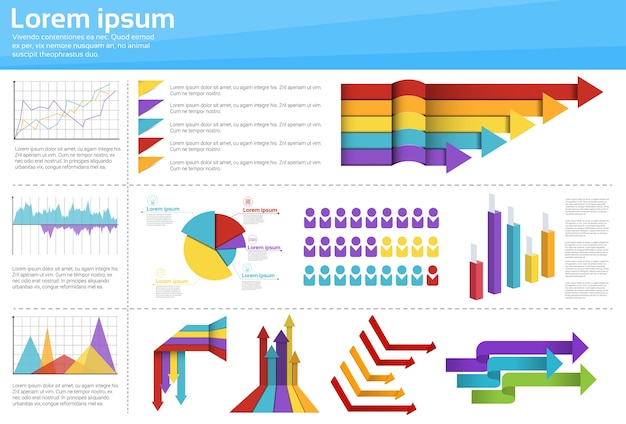 グラフセットファイナンスダイアグラムinfographic