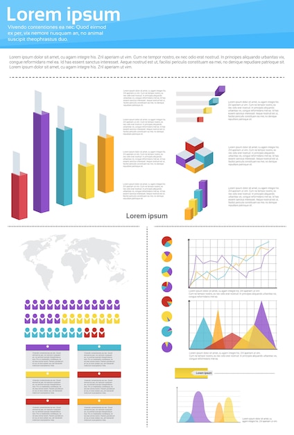 Grafico set finance diagram infographic