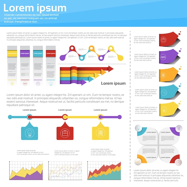 Vettore grafico set finance diagram infographic