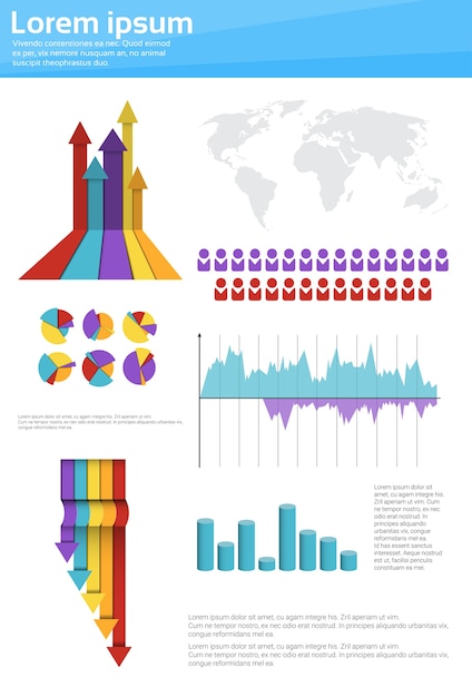 Graph set finance diagram infographic