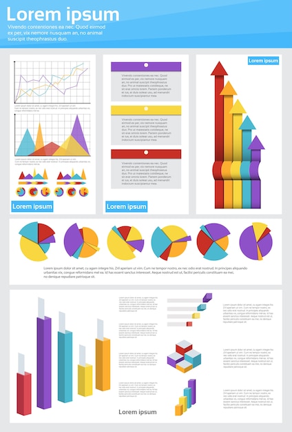 graph set finance diagram infographic 