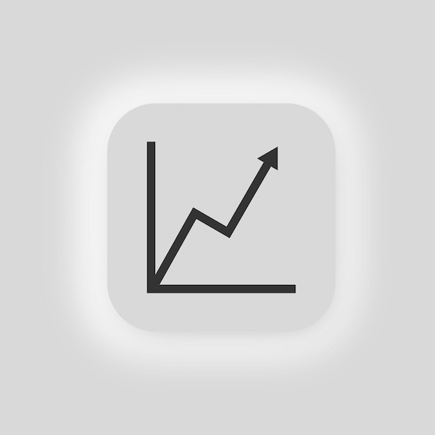 Graph top icon business data analysis symbol progress vector