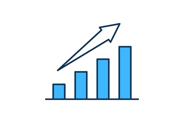 graph up icon vector icon related to graph and seo suitable for web site app user interfaces printable etc flat line icon style simple vector design editable