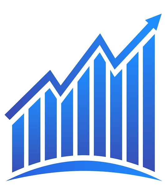 Grafico con rapporto di aumento diagramma con aumento e avanzamento del guadagno vector