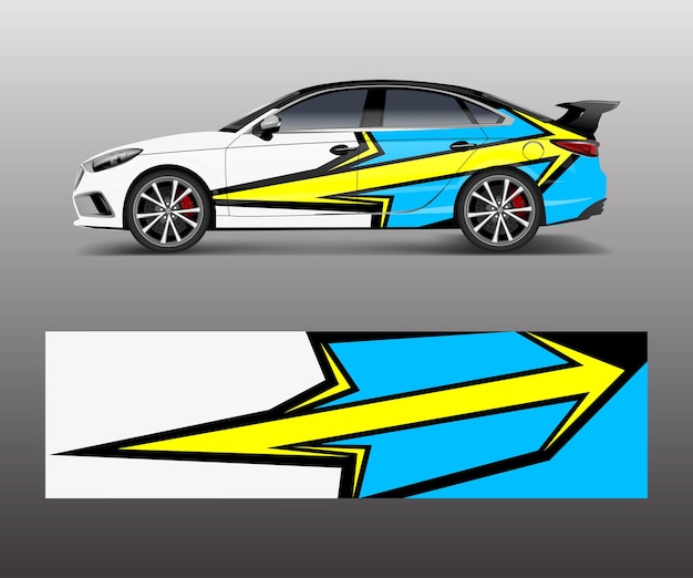 Graphic abstract racing designs for vehicle Sticker vinyl wrap Car decal vector