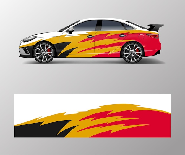 Graphic abstract racing designs for vehicle Sticker vinyl wrap Car decal vector