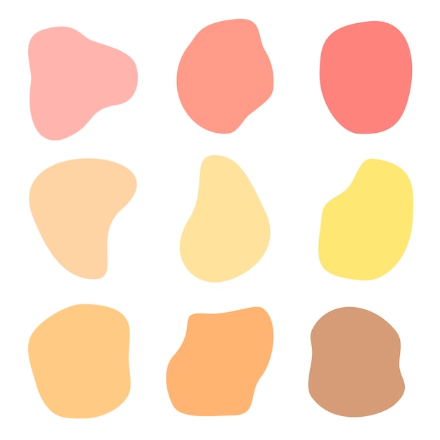 Graphic abstract spots in pastel colors. Geometric flags for text