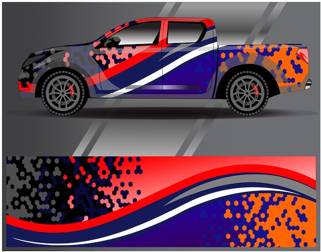 Graphic abstract stripe racing background designs for vehicle rally race adventure and car racing