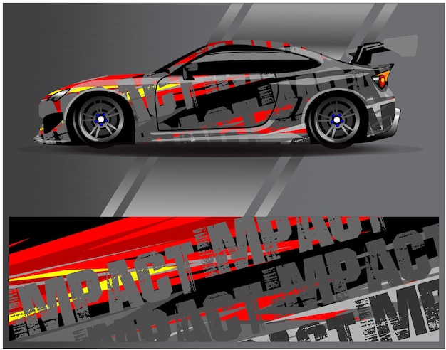 Graphic abstract stripe racing background designs for vehicle rally race adventure and car racing