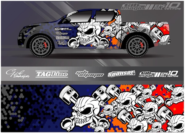 차량 랠리 경주 모험 및 자동차 경주를 위한 그래픽 추상 줄무늬 경주 배경 디자인