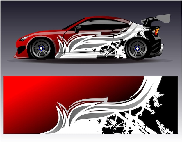 Graphic abstract stripe racing background designs for vehicle rally race adventure and car racing