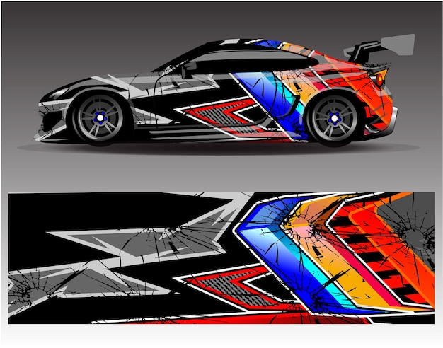 Графический абстрактный полосатый гоночный фон для раллийных гонок и автомобильных гонок