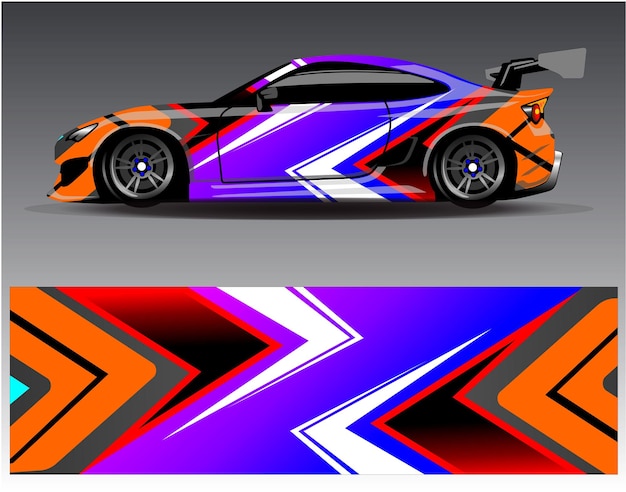 Vector graphic abstract stripe racing background kit designs for wrap vehicle race car rally adventure