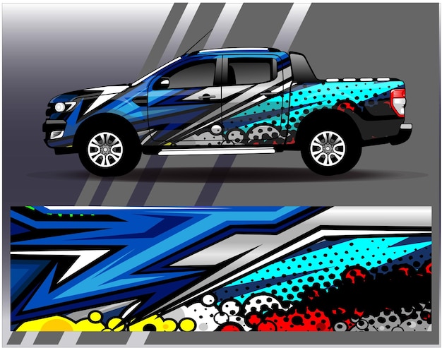 Graphic abstract stripe racing background kit designs for wrap vehicle race car rally adventure