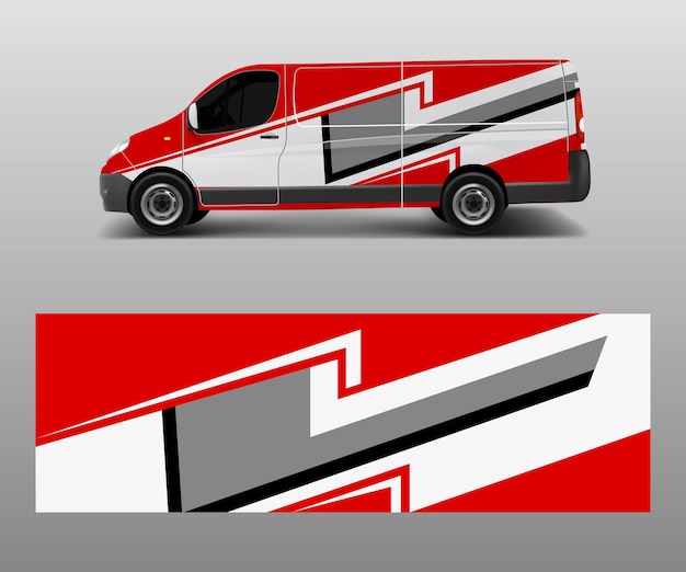 Graphic abstract wave designs for wrap vehicle race car branding car Pick up truck and cargo van car wrap design vector