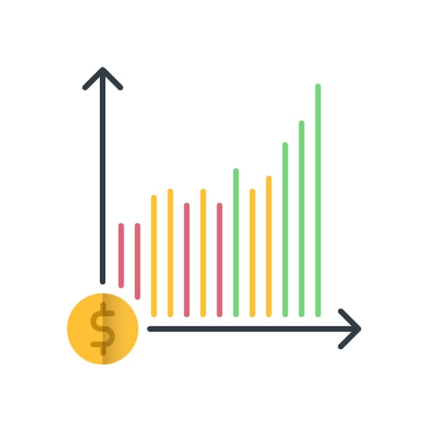 A graphic of a chart with a dollar sign on it