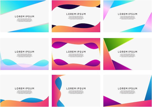 Graphic design banners set template