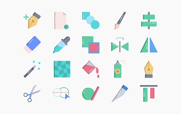 Graphic design and design tools icon vector