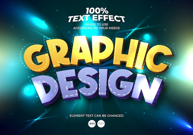 Effetto di testo modificabile per la progettazione grafica