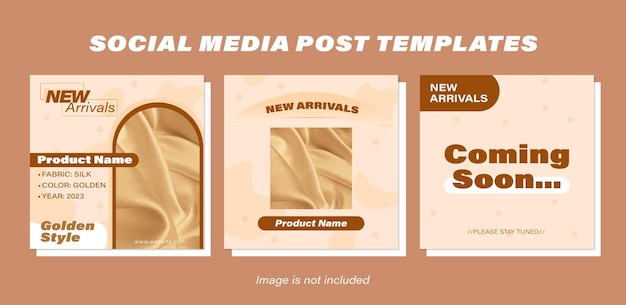 Графический дизайн для поста в социальных сетях о роскоши и золоте, поста в ig и поста в facebook