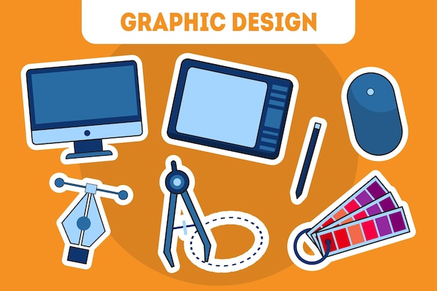 graphic design icon set